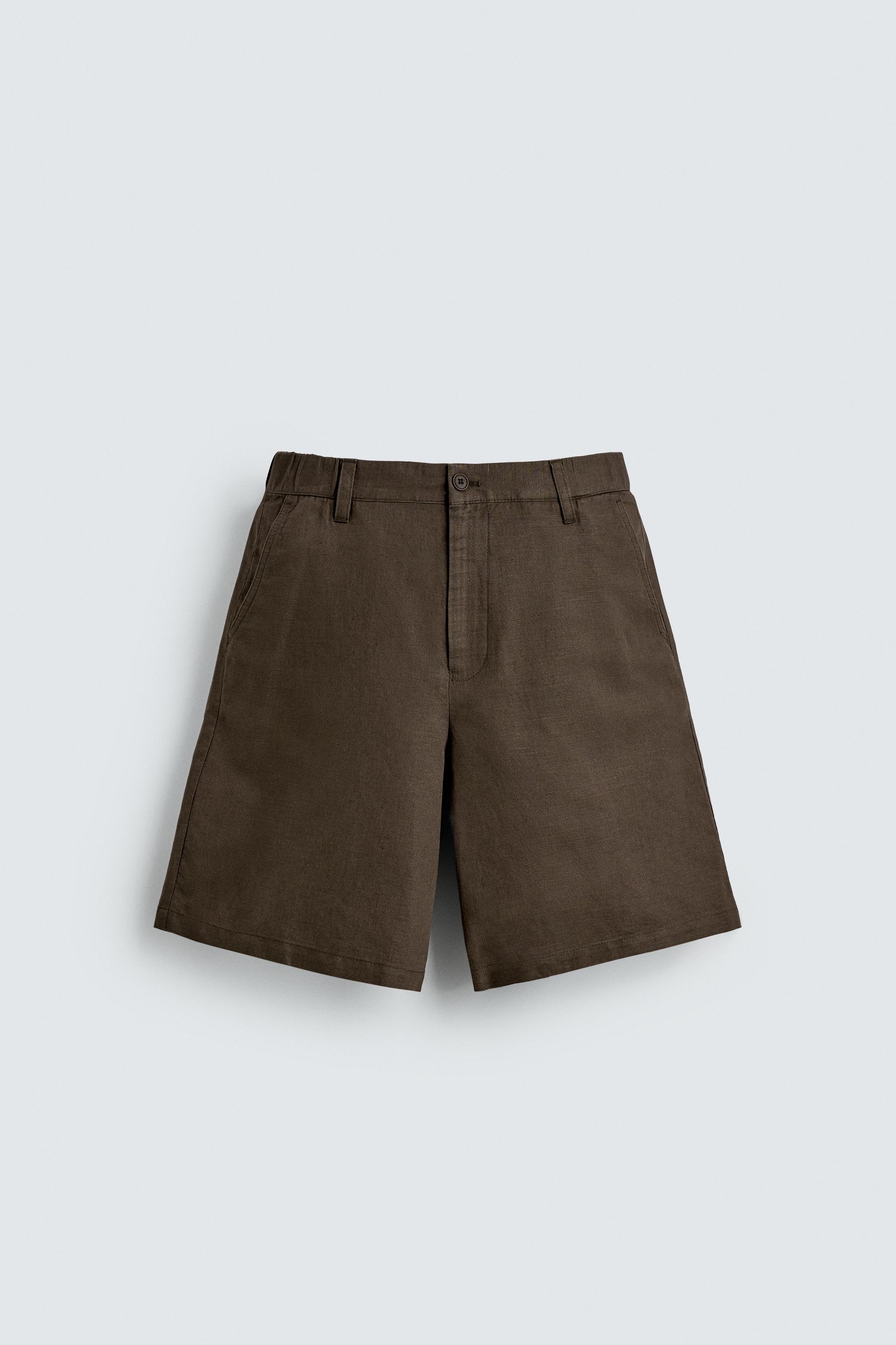 REGULAR FIT HEMP-COTTON SHORTS